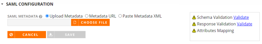 SAML Configuration
